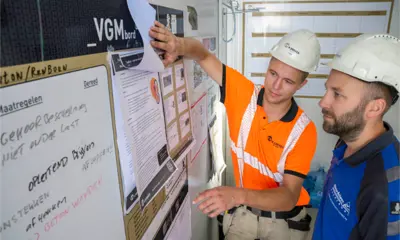 Klimmen op de veiligheidsladder